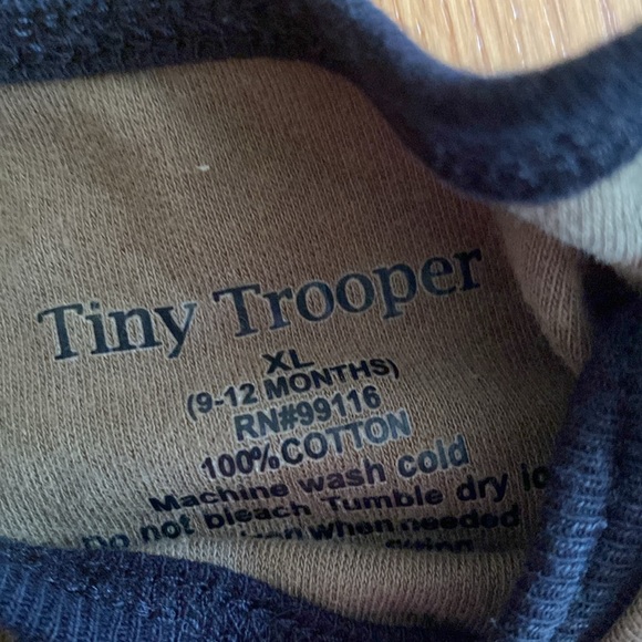 9-12M Little Wingman Aviator Short Sleeve Onesie Bodysuit - Picture 3 of 3